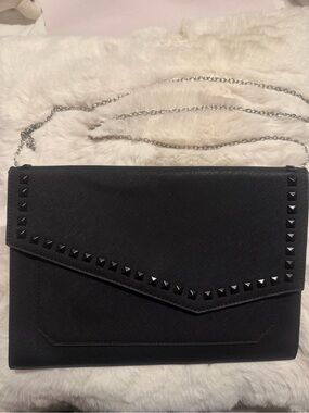 Steve Madden Black Studded Envelope Wristlet Crossbody